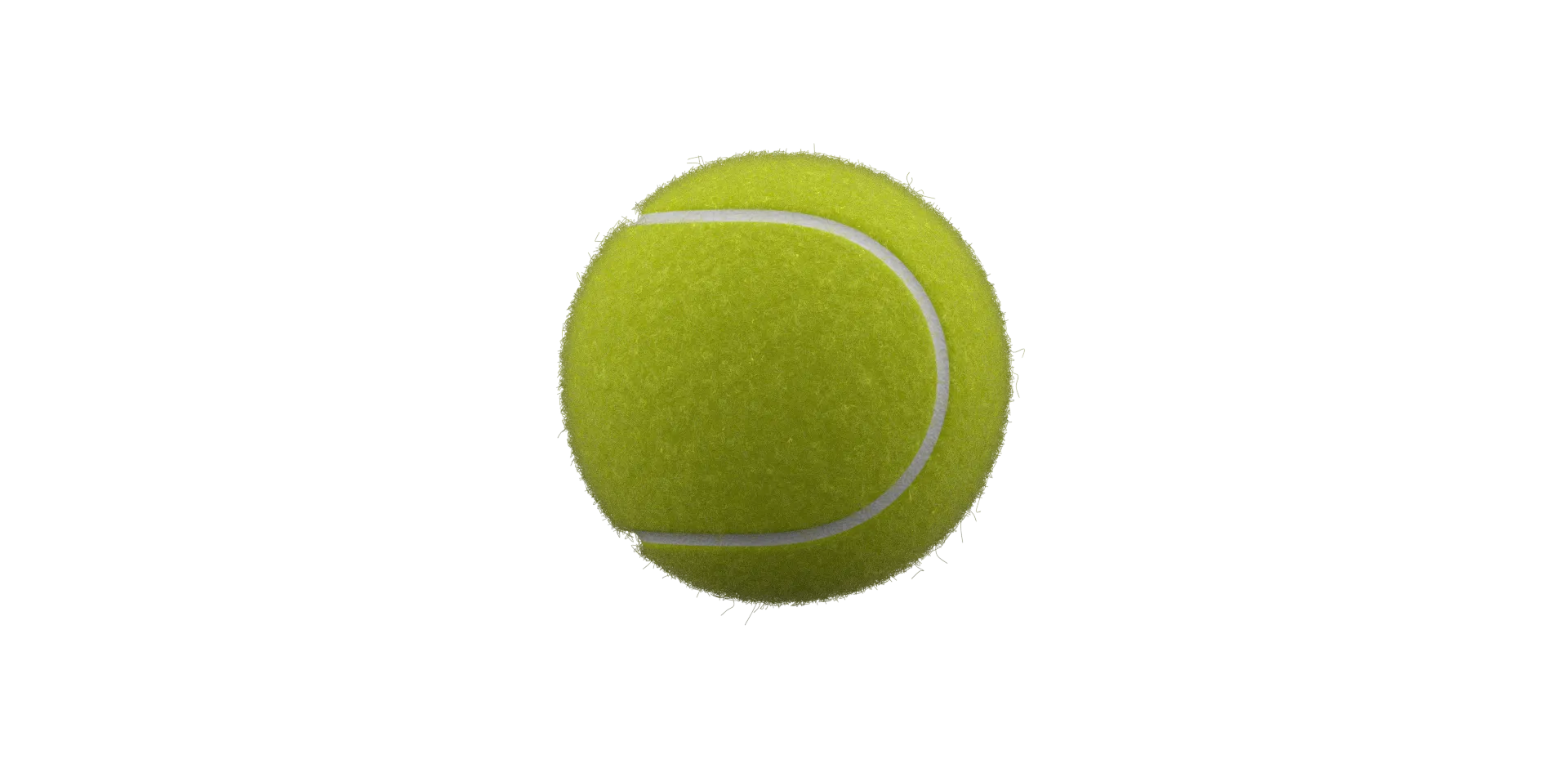 Tennis ball cross-section showing air leak